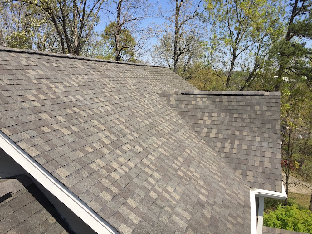 Full roof replacement in Harrisburg, North Carolina.